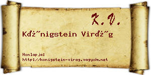 Königstein Virág névjegykártya